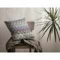 Homeroots 26 in. Blue & Gray Hatch Indoor & Outdoor Throw Pillow Muted Purple 412569